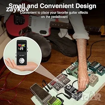 LEKATO AT-07 Хроматичен тунер педал за китара и бас, снимка 4 - Китари - 51368702