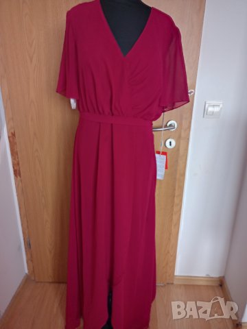 Официална рокля Burgundy XXL Нова, снимка 4 - Рокли - 40644753
