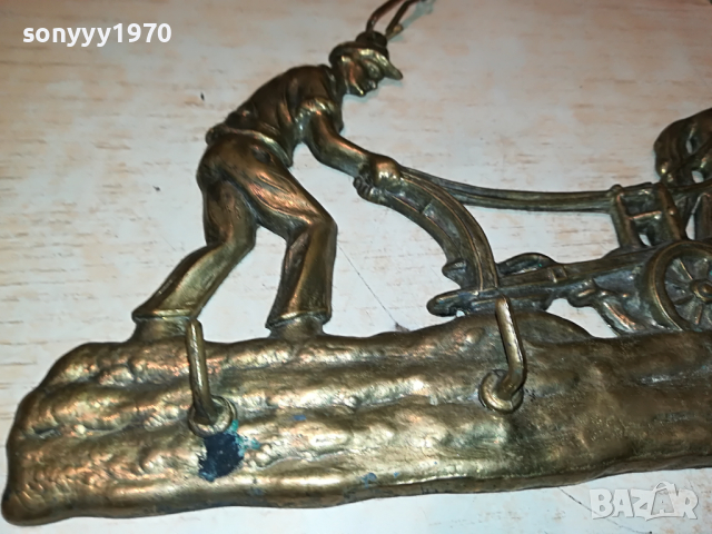 ОРАН-ЗАКАЧАЛКА МЕД/МЕСИНГ-27Х12СМ 2603222048, снимка 5 - Антикварни и старинни предмети - 36240748