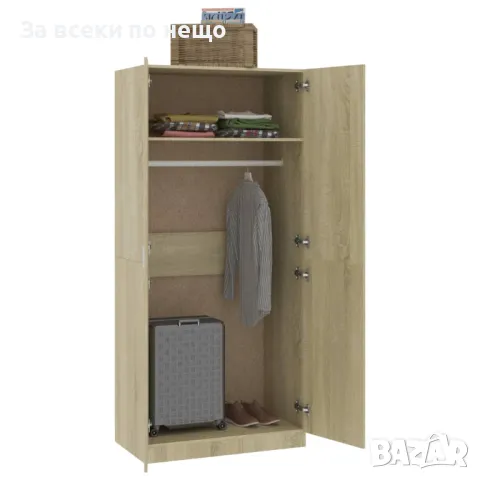Гардероб, дъб сонома, 90x52x200 см, ПДЧ Код P270, снимка 4 - Гардероби - 49768725