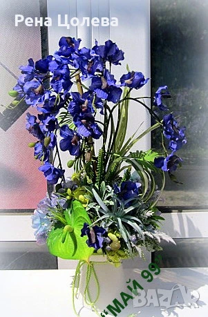 Синя орхидея, снимка 4 - Подаръци за юбилей - 51271911