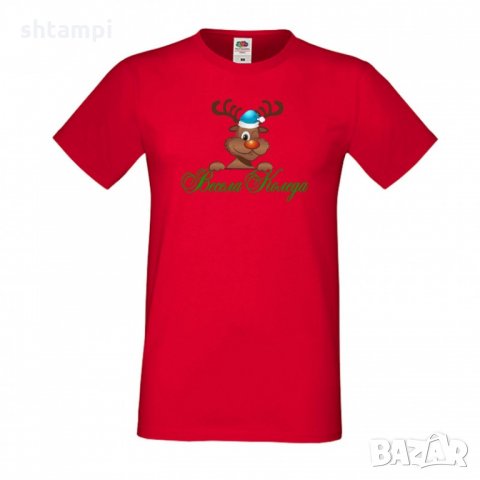 Мъжка тениска Коледа Весела коледа елен 1, снимка 3 - Тениски - 34690397