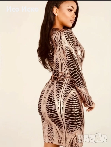 Дамска модерна рокля , снимка 4 - Рокли - 52569435