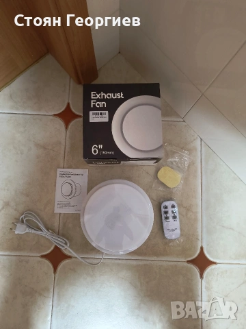 6-инчов вентилатор за изпускане, подобрен двупосочен вентилатор за баня с дистанционно управление, снимка 3 - Друга електроника - 53584417