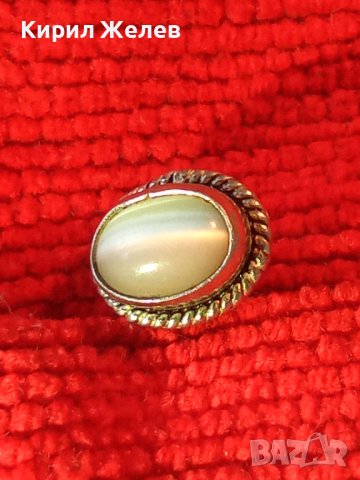 СРЕБЪРНА ФИНА СКЪПОЦЕННА АР ДЕКО МАРКОВА ОБЕЦА СРЕБРО 925 с ФАСЕТИРАНО БЯЛО КОТЕШКО ОКО 38207, снимка 3 - Обеци - 40931594