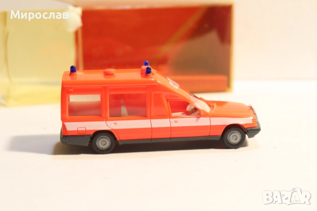 HERPA H0 1/87 MERCEDES ПОЖАРНА ЛИНЕЙКА КОЛИЧКА МОДЕЛ, снимка 4 - Колекции - 53328553