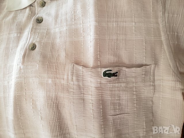 Оригинална блуза с яка Lacoste (M-L), снимка 2 - Блузи - 42145885