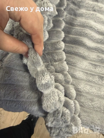 Меко и ватирано микрофибърно одеяло 200x220 см тъмно сиво/светло сиво/тъмно синьо/кремаво/шоколад, снимка 14 - Олекотени завивки и одеяла - 53472755