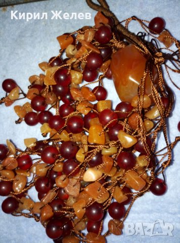 ВЕЛИКОЛЕПНА СКЪПОЦЕННА РЕТРО АРТ ХЕНД МЕЙД ОГЪРЛИЦА от НАТУРАЛЕН КАРНЕОЛ и КЕХЛИБАР 39224, снимка 14 - Колиета, медальони, синджири - 42091206