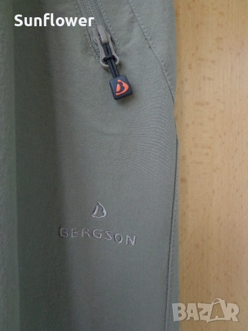 Туристически/къмпинг панталон Bergson, зеленикаво-бежов, размер 42 XL, снимка 7 - Спортни екипи - 51720327