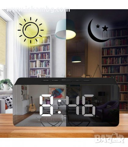 НАСТОЛЕН ЧАСОВНИК С ОГЛЕДАЛЕН ДИСПЛЕЙ - код 2214, снимка 2 - Друга електроника - 33946474