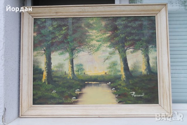 Картина масло върху платно дървена рамка