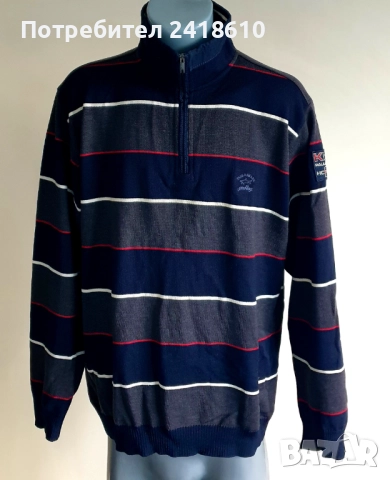 Paul & Shark KIPAWA Wool Cardigan Knitted Half Zip Mens Size XL ОРИГИНАЛ! Мъжка Вълнена Жилетка с ця, снимка 10 - Пуловери - 52614581