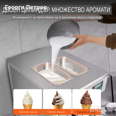 Нова Професионална машина за италиански мек сладолед софт машина 1800w, снимка 10 - Машини за сладолед - 50179887