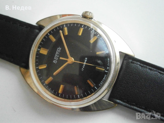 ВОСТОК кал. 2409 - командирската машина! СССР, Au 20, каса 35,5мм!