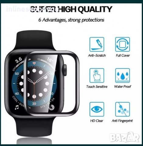 5D Протектор за Apple Watch Ultra 49mm / Watch 8 45 / 41 7 6 5 4 SE, снимка 4 - Фолия, протектори - 39989264