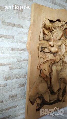 Голяма дърворезба - "Изкушение" - 98/63 - Пламен Атанасов - 2011г., снимка 9 - Пана - 33868134