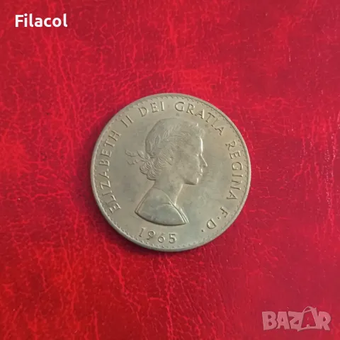 Великобритания 1 краун 1965 Чърчил, снимка 2 - Нумизматика и бонистика - 50335803