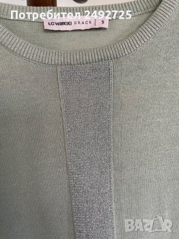 Блуза мента, марка WAIKIKI, сребристи нишки, снимка 2 - Блузи с дълъг ръкав и пуловери - 42325709