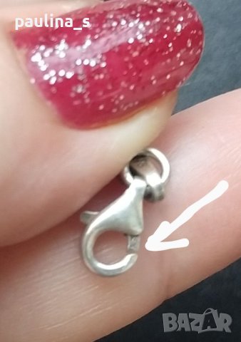 Антика / Стара сребърна гривна проба 925 с черен шпинел, снимка 5 - Гривни - 41660859