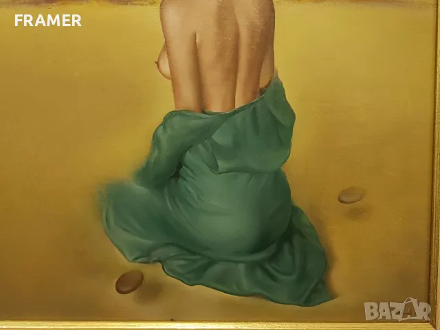 Димитър Войнов – син Муза Авторска техника с маслени бои , снимка 4 - Картини - 47733877