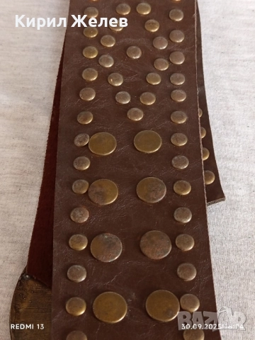 Дамски кожен колан с капси красива катарама тока интересен модел 22922, снимка 4 - Колани - 51893245