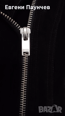 Only естествена кожа размер S дамско черно кожено яке в байкър стил, снимка 4 - Якета - 51991891