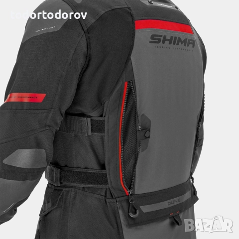 Дамско текстилно мото яке SHIMA DUNE WP Red/Black/Gray, снимка 3 - Аксесоари и консумативи - 51530613