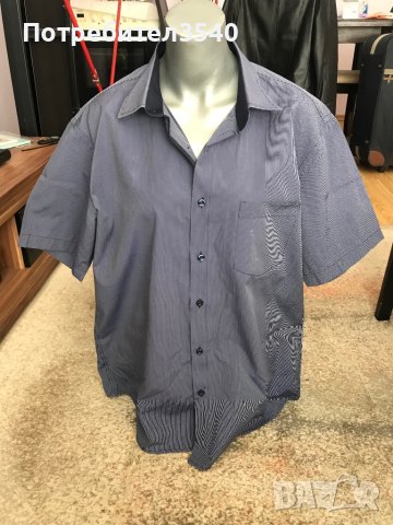 Сива мъжка риза, снимка 4 - Ризи - 41488577