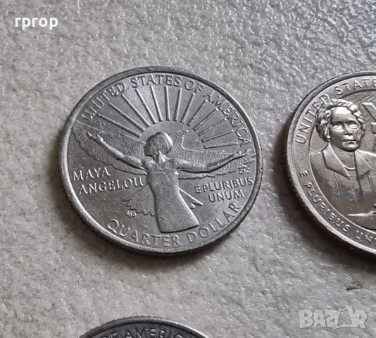 САЩ.1/4 долар.
10 бр.
Серия  известни американски жени за 2022 , 23 и 24  год., снимка 6 - Нумизматика и бонистика - 50261512