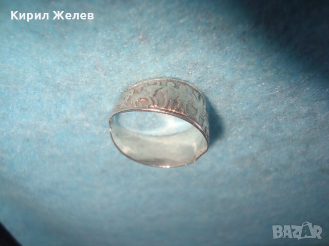 СТАР СРЕБЪРЕН ПРЪСТЕН с ВСИЧКИТЕ ЗОДИИ ФИГУРАЛНО ОРНАМЕНТИРАН ВИСОКА ПРОБА СРЕБРО БИЖУ УНИКАТ 25149, снимка 8 - Антикварни и старинни предмети - 35825697