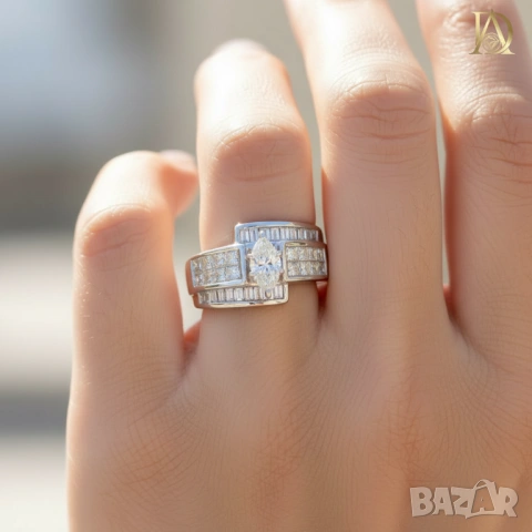 Нов Златен Пръстен с 2.12кт Естествени Диаманти, снимка 3 - Пръстени - 42935869