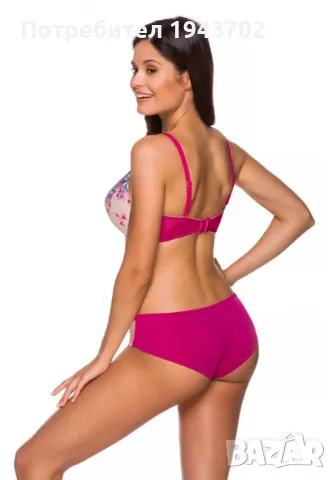 Бикини с тюл в бежов и розов цвят 2258, снимка 2 - Бельо - 48340642