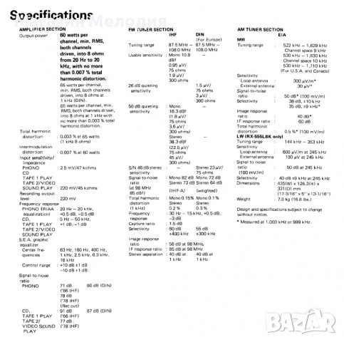 Ресийвър с 7 канален еквалайзер JVC RX-555 В отлично техническо и визуално състояние., снимка 15 - Ресийвъри, усилватели, смесителни пултове - 36207884
