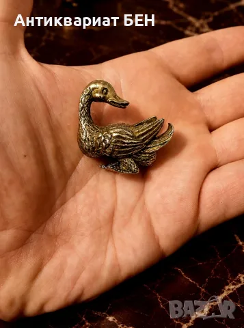 МИНИАТЮРЕН ВИНТИДЖ КОМПЛЕКТ – ДВЕ ДЕКОРАТИВНИ ПАТЕТА 🦆, снимка 6 - Антикварни и старинни предмети - 55827786