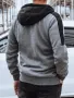 Мъжки суичър с цип и качулка, 2цвята , снимка 4