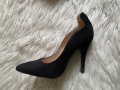 Велурени обувки на ток, снимка 4
