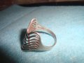 СТАР СРЕБЪРЕН АРТ ПРЪСТЕН СРЕБРО 925 АЖУРНА РЪЧНА МАЙСТОРСКА АРТ НУВО ИЗРАБОТКА АНГЛИЯ 26266, снимка 10