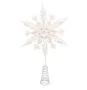 Връх за коледна елха, Снежинка, Бял, 23 см, снимка 1