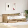 vidaXL Легло-диван с чекмедже Дъб 100 x 200 cm Инженерна дървесина, снимка 3