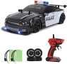 Нова играчка RC Полицейска дрифт кола 1:14 4WD с LED фарове и две батерии, снимка 1
