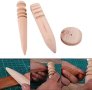 Кожарски дървени форми за полиране на кожа, конус, колелце, снимка 1 - Други инструменти - 24954397