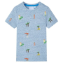 Детска тениска, син меланж, 92（SKU:12224, снимка 1 - Детски тениски и потници - 44745261