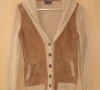 Жилетка Massimo Dutti от бежова камилска вълна и велур, размер S , снимка 2