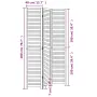 vidaXL Разделител за стая, 3 панела, ретро бял, дърво пауловния масив, снимка 8