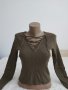 Дамска зелена блуза, снимка 1 - Блузи с дълъг ръкав и пуловери - 34623599
