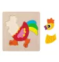Дървен пъзел Петел, 5 бр., снимка 2