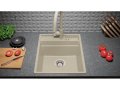  Кухненска Мивка от гранит модел Осло 45 Премиум 430 x 530 мм Бежова, снимка 9