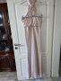 бална абитуриентска рокля парти елегантна рокля тип русалка сатен бежова натурален цвят ASOS, снимка 14