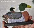 Патка патки фигура птица стари дървени, снимка 13